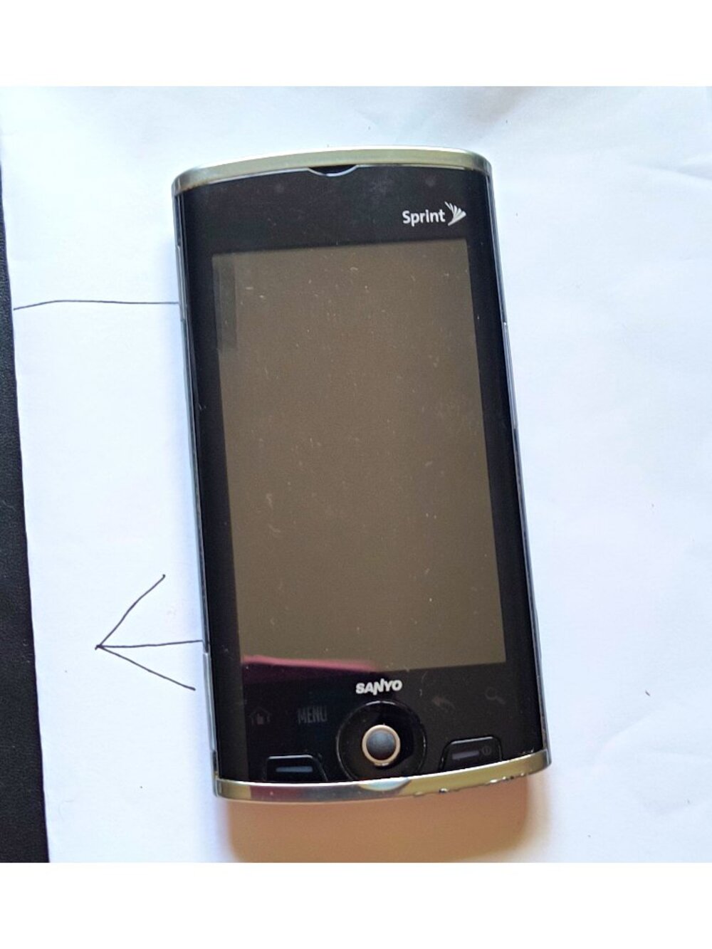 (For Collection) SANYO SCP8600 Sprint CDMA Bar Cell Phone Black/Silver